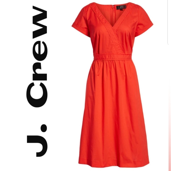 J. Crew Dresses & Skirts - J. Crew Short-Sleeves V-Neck Midi Dress - Size 2